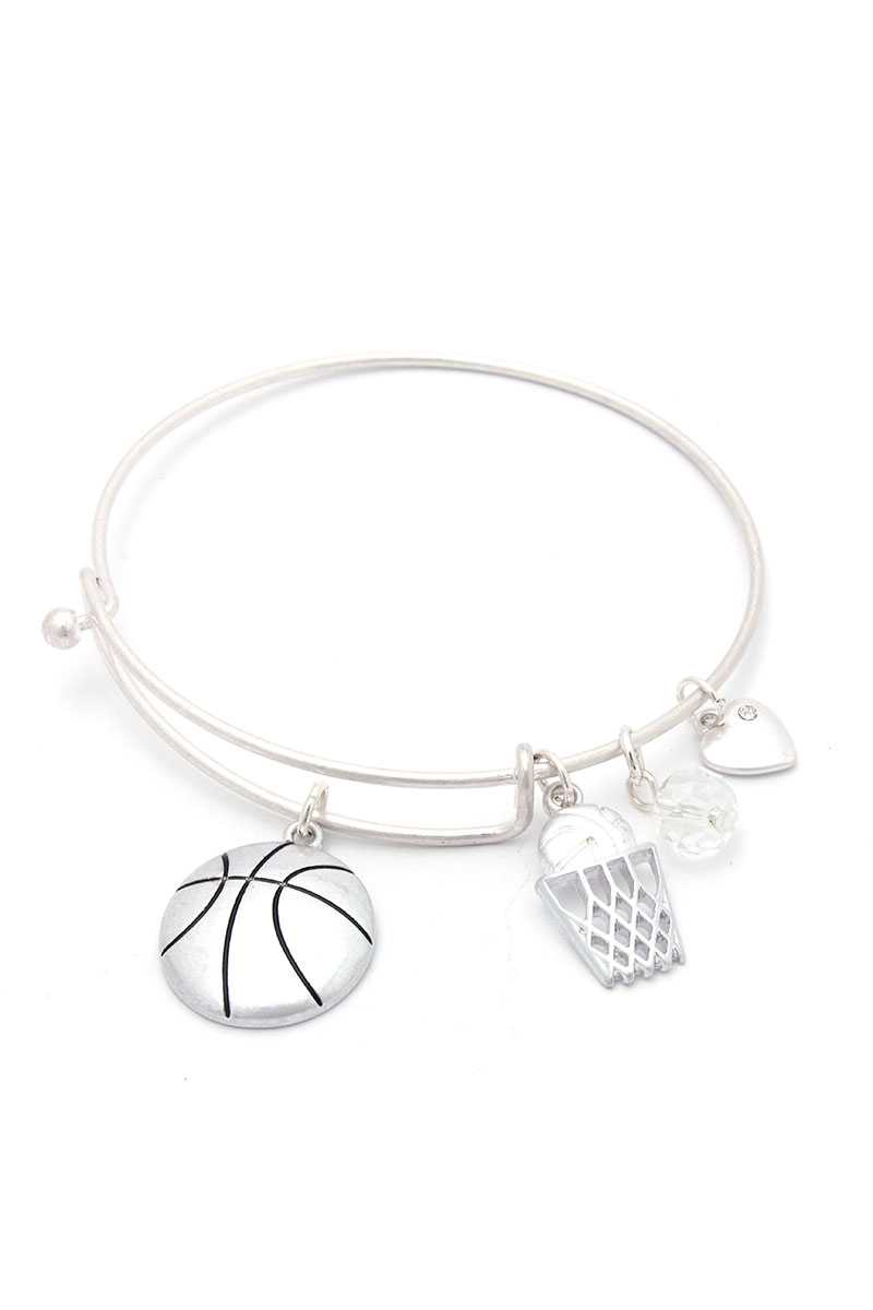 Basketball Charms Inspirational Bangle Bracelet - Absolute Fashion 2020