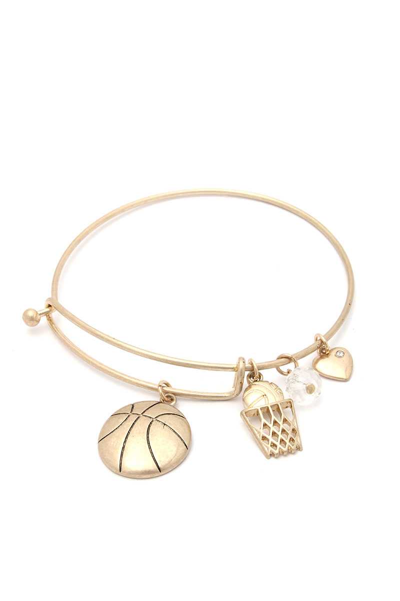 Basketball Charms Inspirational Bangle Bracelet - Absolute Fashion 2020