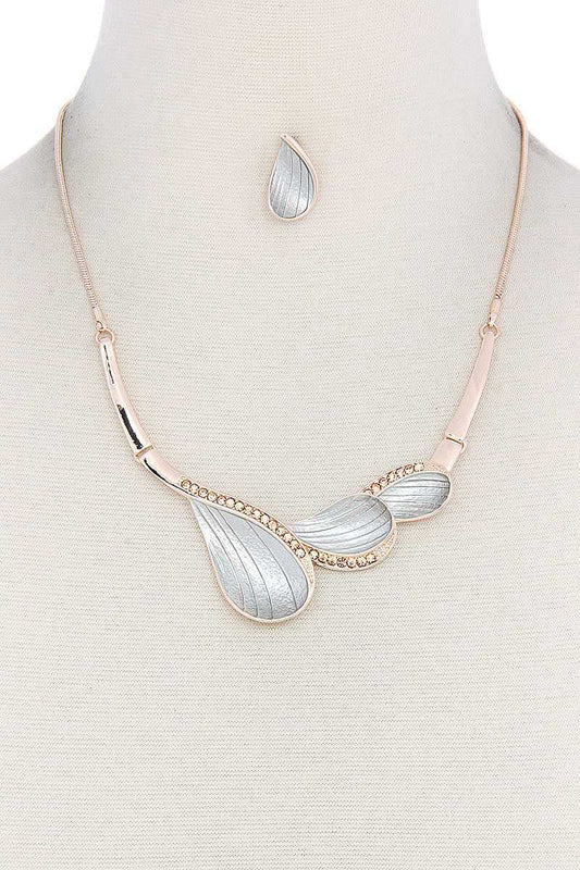 Two Tone Metal Necklace - Absolute Fashion 2020