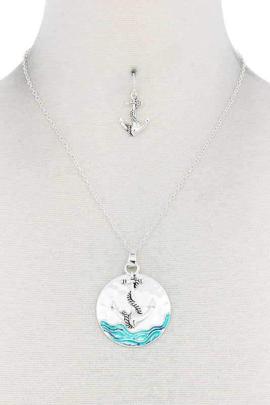 Anchor Round Pendant Necklace - Absolute Fashion 2020