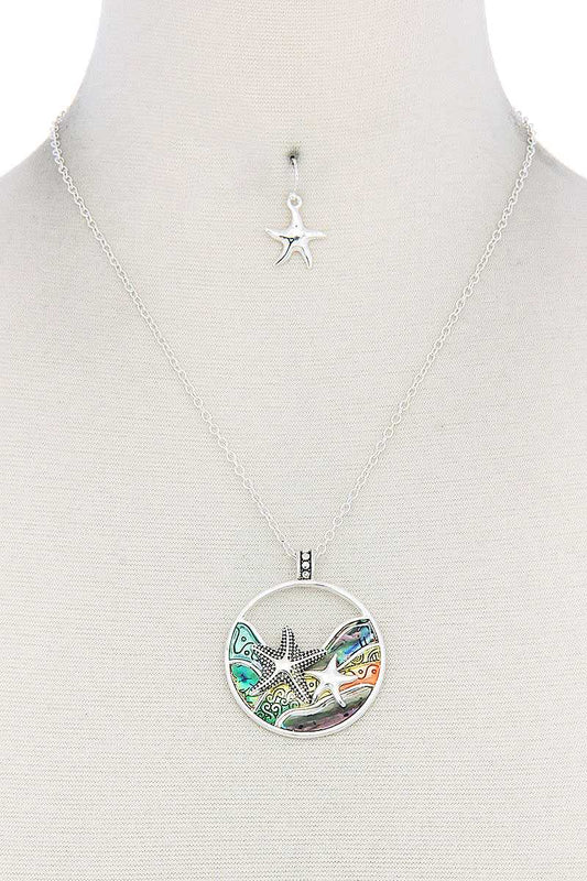 Starfish Round Pendant Necklace - Absolute Fashion 2020