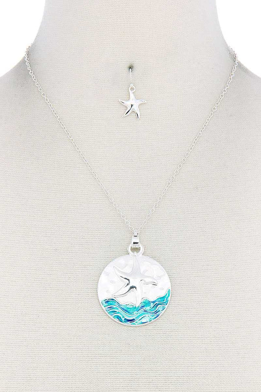 Starfish Round Pendant Necklace - Absolute Fashion 2020