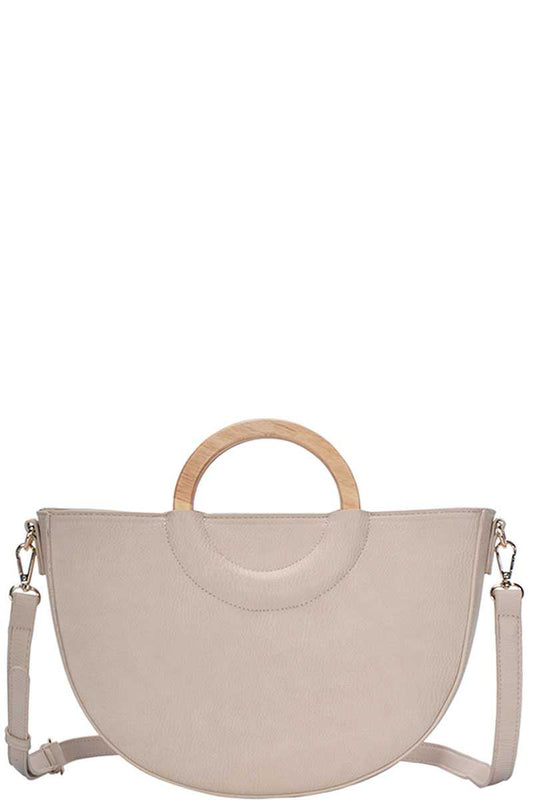 Stylish Semi Circle Modern Satchel With Long Strap - Absolute Fashion 2020