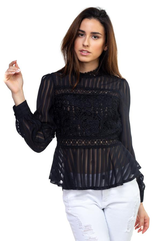 Shadow Stripe Embroidered Shirt - Absolute Fashion 2020