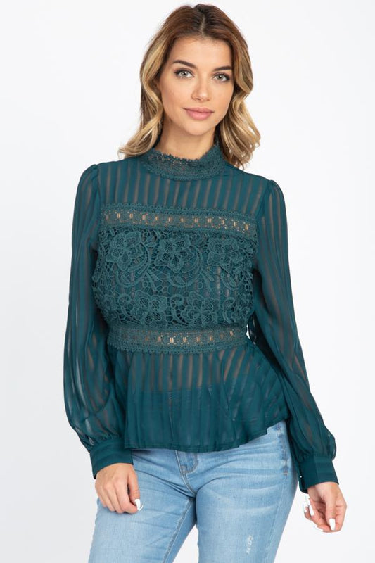 Shadow Stripe Embroidered Shirt - Absolute Fashion 2020