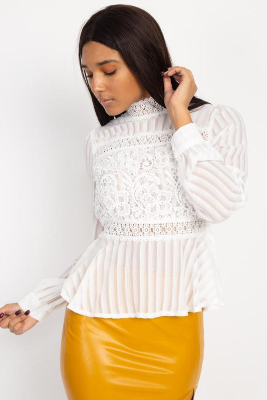 Shadow Stripe Embroidered Shirt - Absolute Fashion 2020