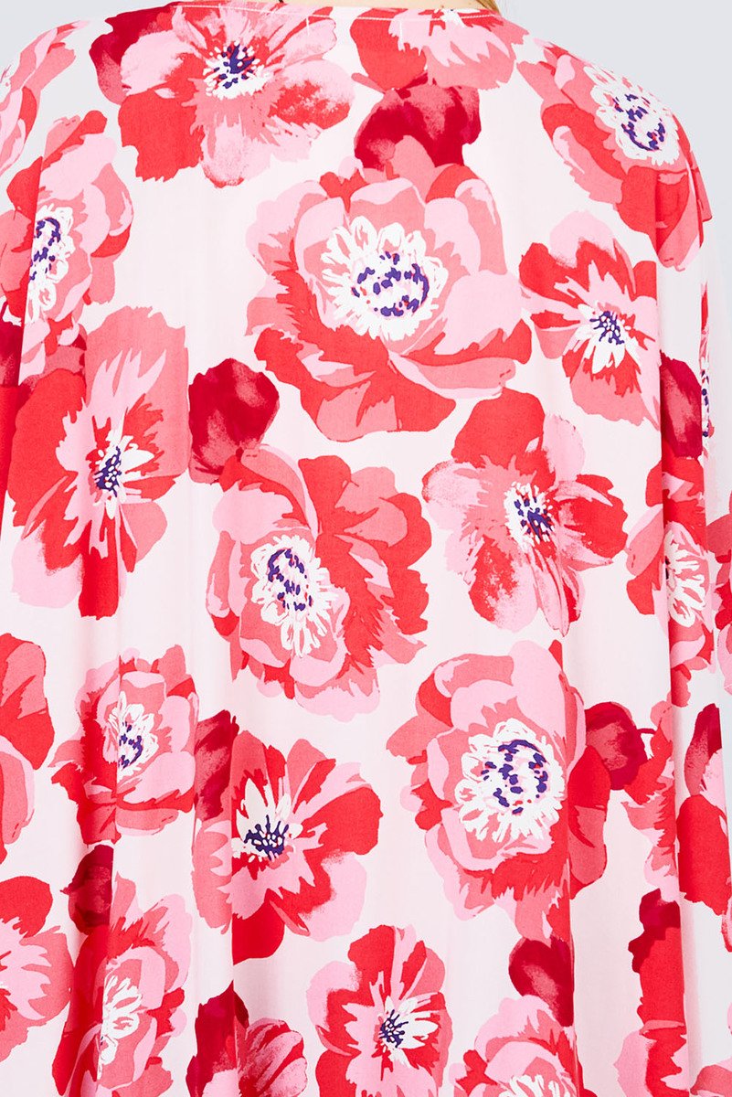 Slide Slit Print Kimono Cardigan - Absolute Fashion 2020