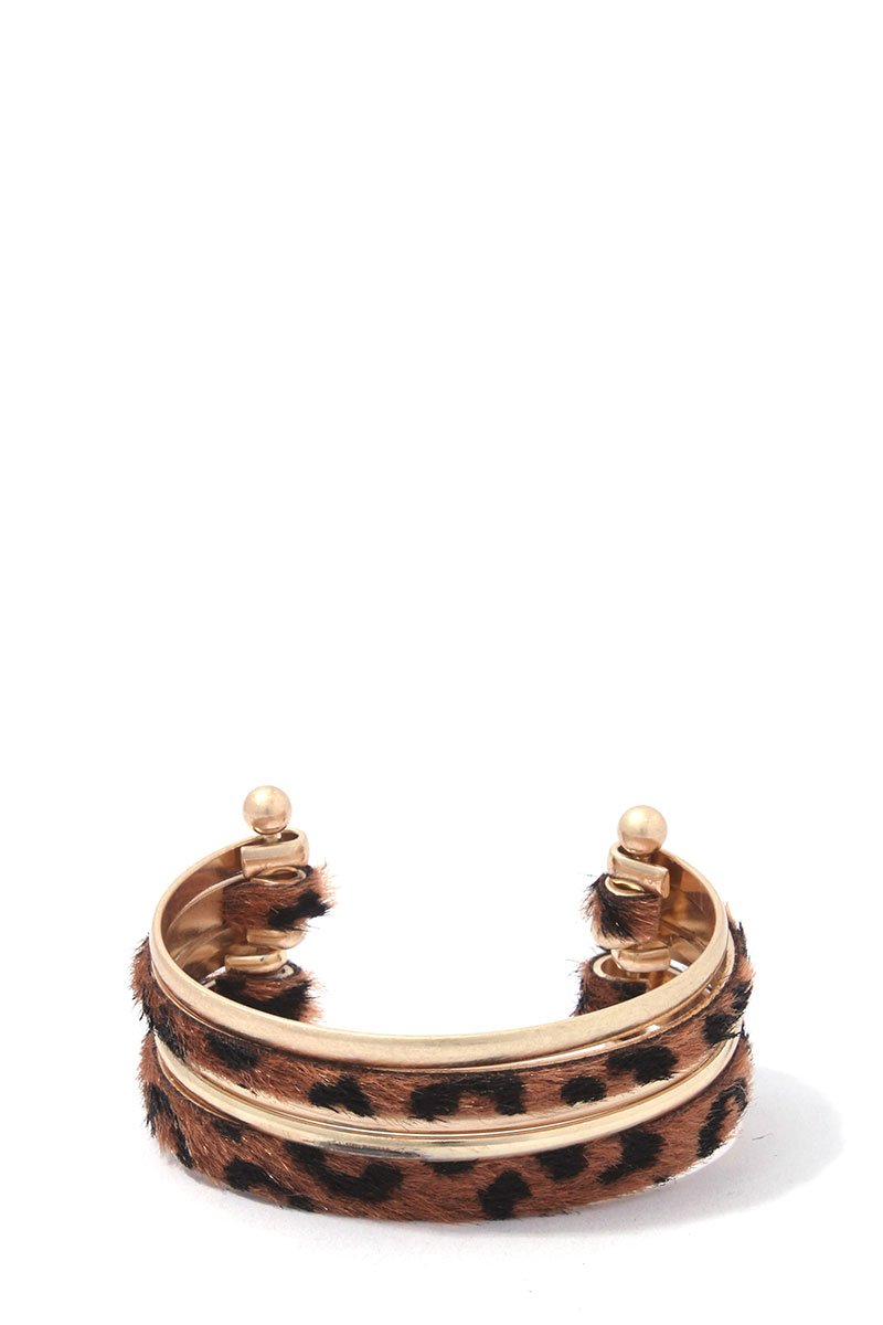 Animal Print Pattern Cuff Bracelet - Absolute Fashion 2020