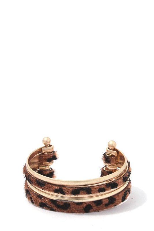 Animal Print Pattern Cuff Bracelet - Absolute Fashion 2020