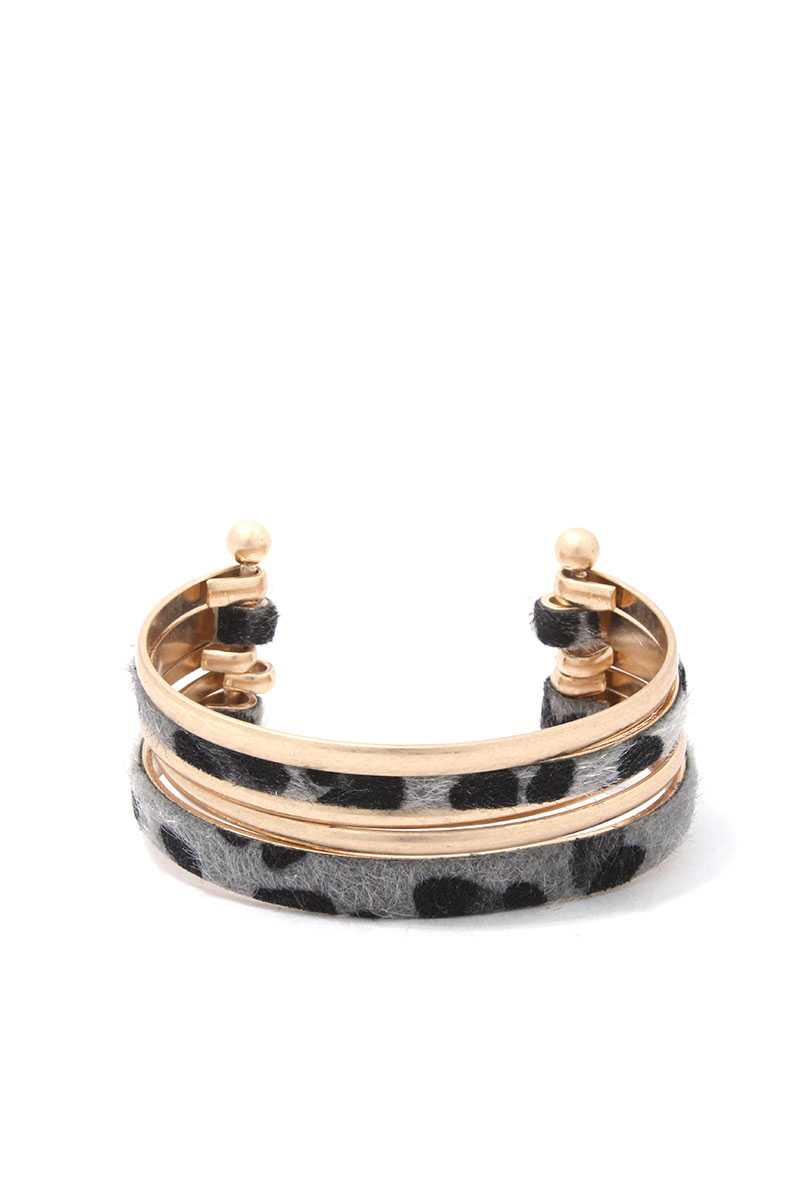Animal Print Pattern Cuff Bracelet - Absolute Fashion 2020