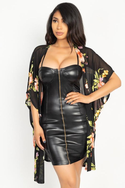 Flower Print Mesh Jacket - Absolute Fashion 2020