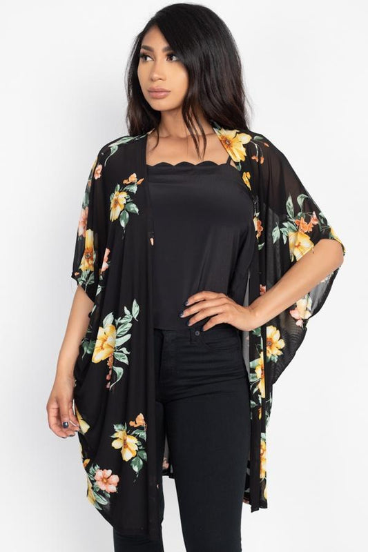 Flower Print Mesh Jacket - Absolute Fashion 2020