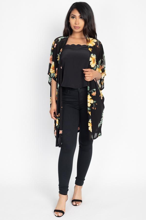 Flower Print Mesh Jacket - Absolute Fashion 2020