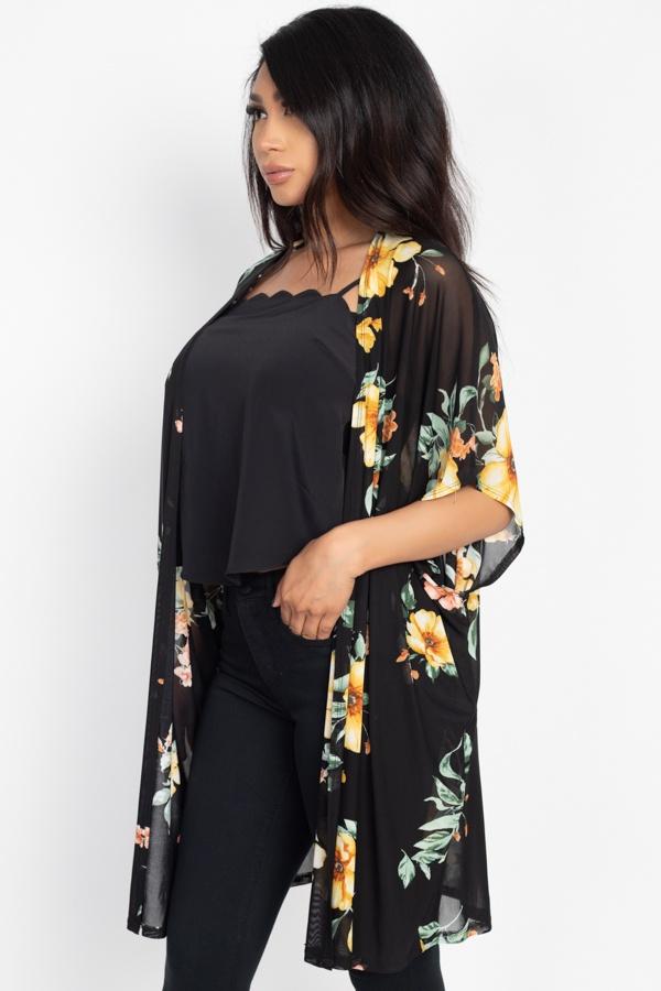 Flower Print Mesh Jacket - Absolute Fashion 2020