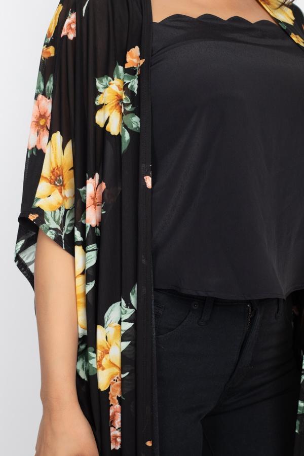 Flower Print Mesh Jacket - Absolute Fashion 2020