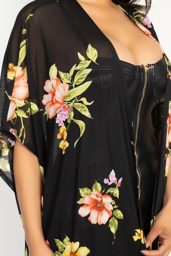 Flower Print Mesh Jacket - Absolute Fashion 2020