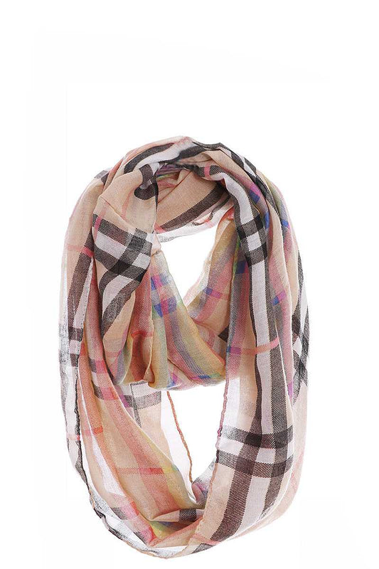 Fashion Rainbow Modern Check Infinity Scarf - Absolute Fashion 2020