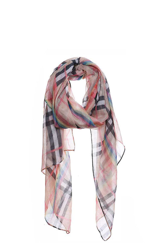 Fashion Rainbow Modern Check Scarf - Absolute Fashion 2020