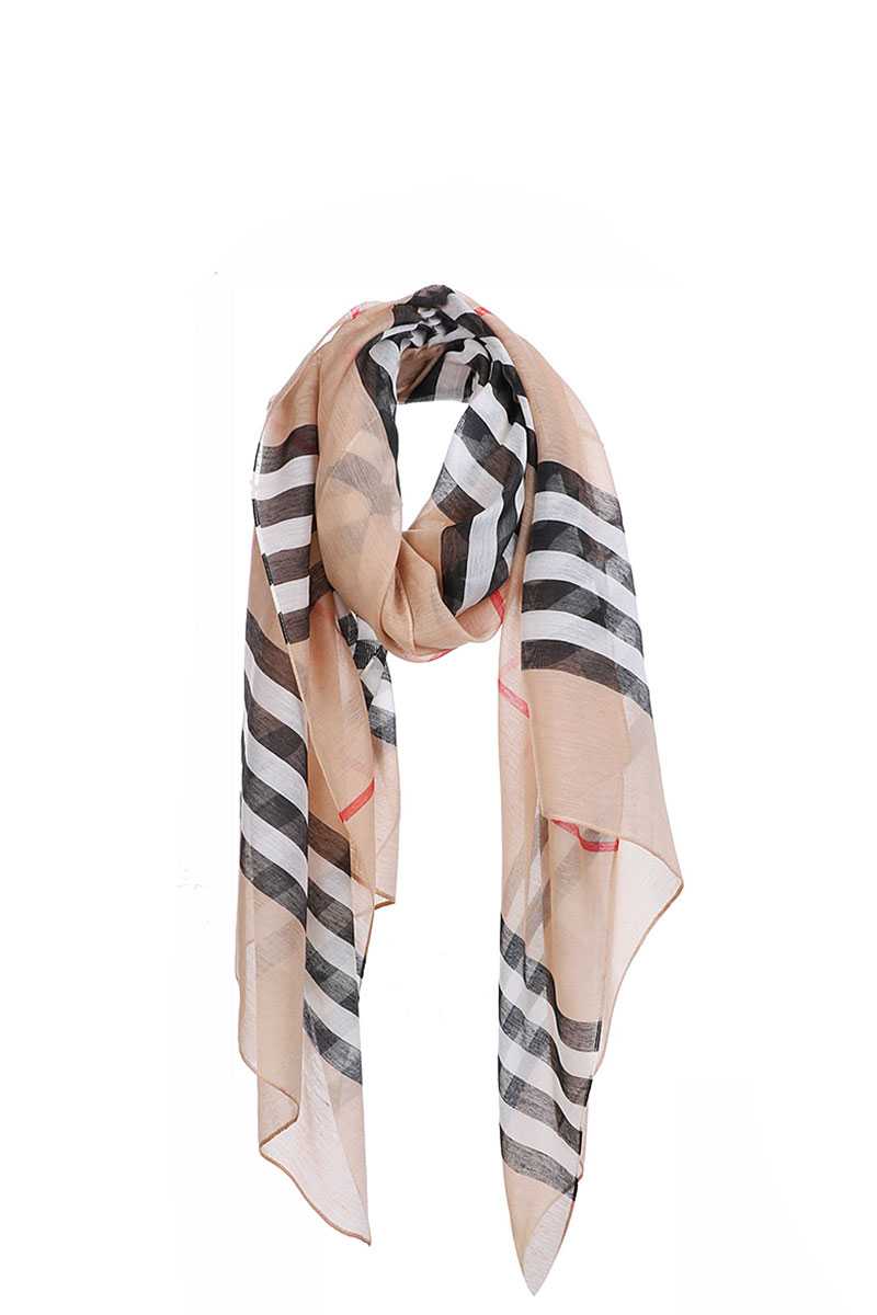 Striped Sheer Scarf - Absolute Fashion 2020