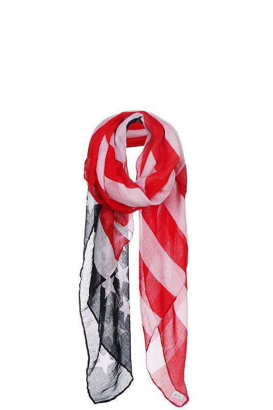 Chiffon American Flag Long Scarf - Absolute Fashion 2020