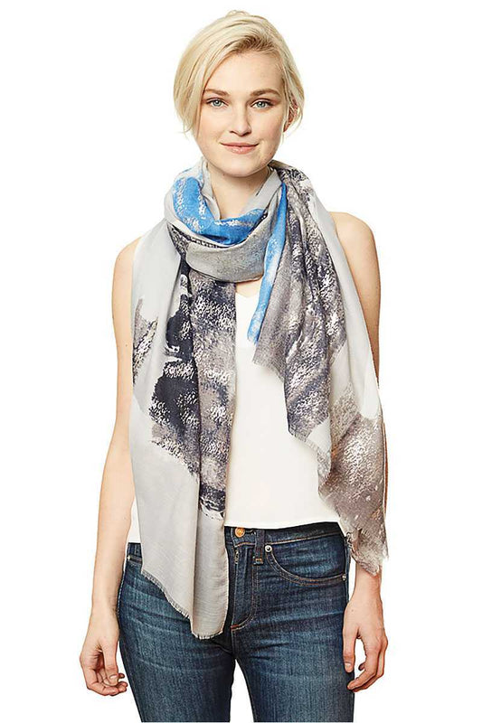 Brush Stroke Print Scarf - Absolute Fashion 2020
