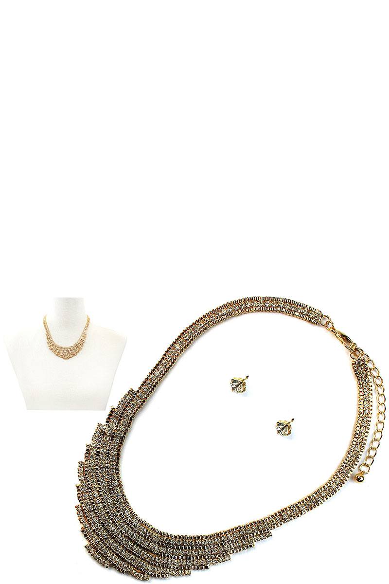 Rhinestone Short Necklace - Absolute Fashion 2020