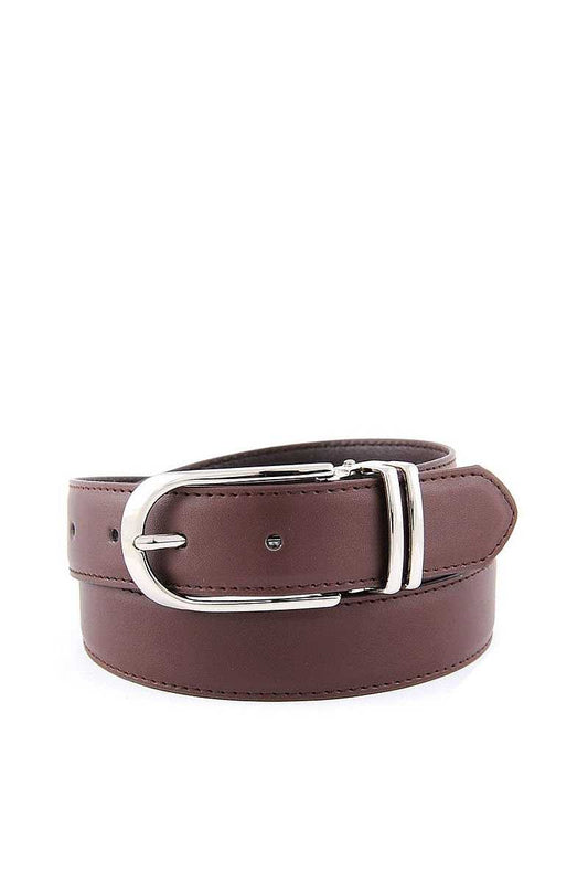 Womens Clamp Round Buckle On One-size-fits-all Plain Feather Edged Dress Belt - Absolute Fashion 2020