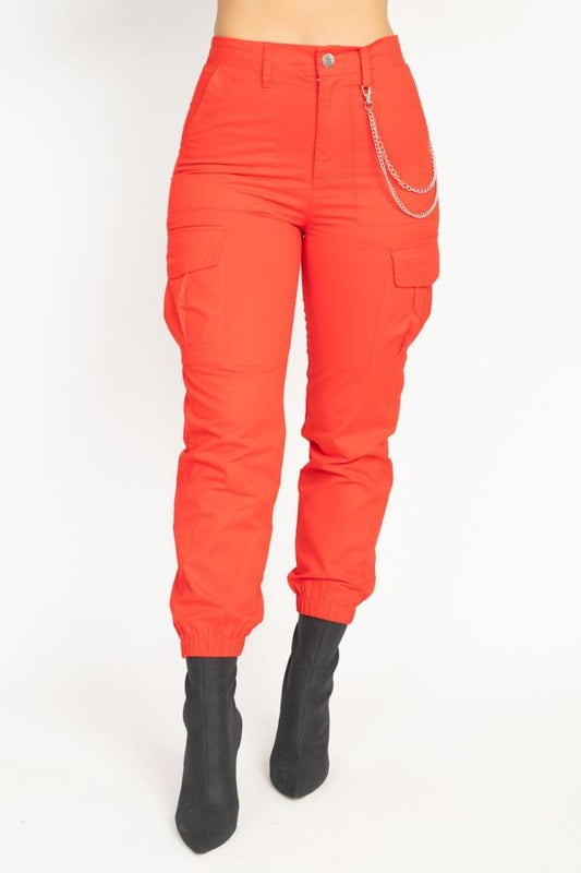 Chain Cargo Twill Jogger Pants - Absolute Fashion 2020