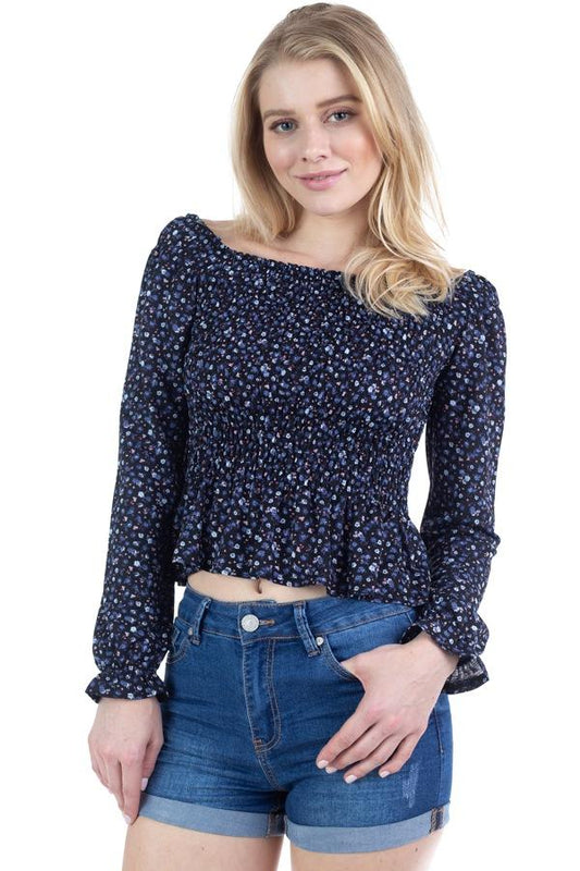 Floral Smocked Off Shoulder Top - Absolute Fashion 2020