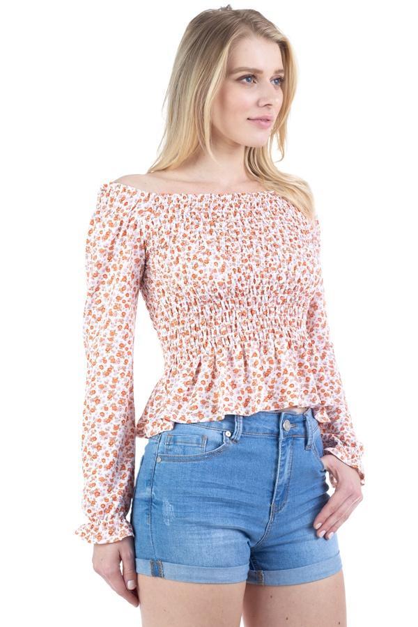 Floral Smocked Off Shoulder Top - Absolute Fashion 2020