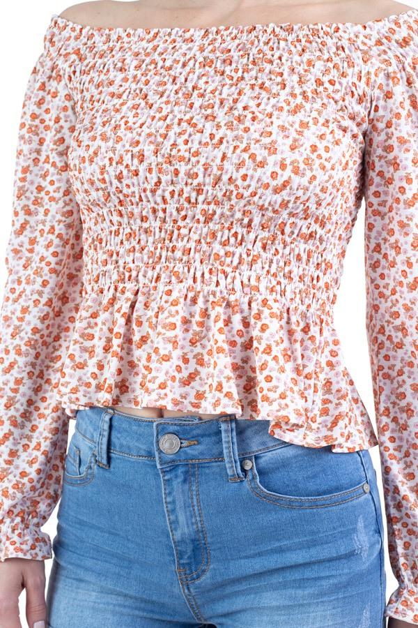 Floral Smocked Off Shoulder Top - Absolute Fashion 2020
