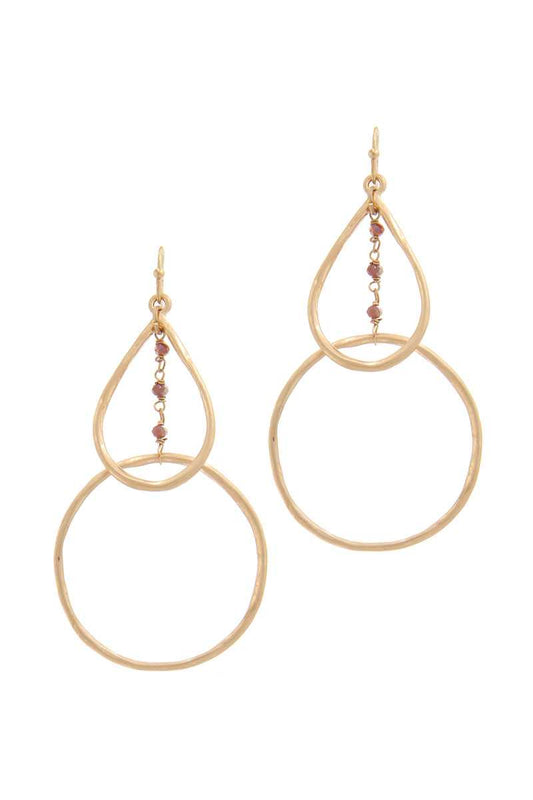 Teardrop Shape Circle Drop Earring - Absolute Fashion 2020