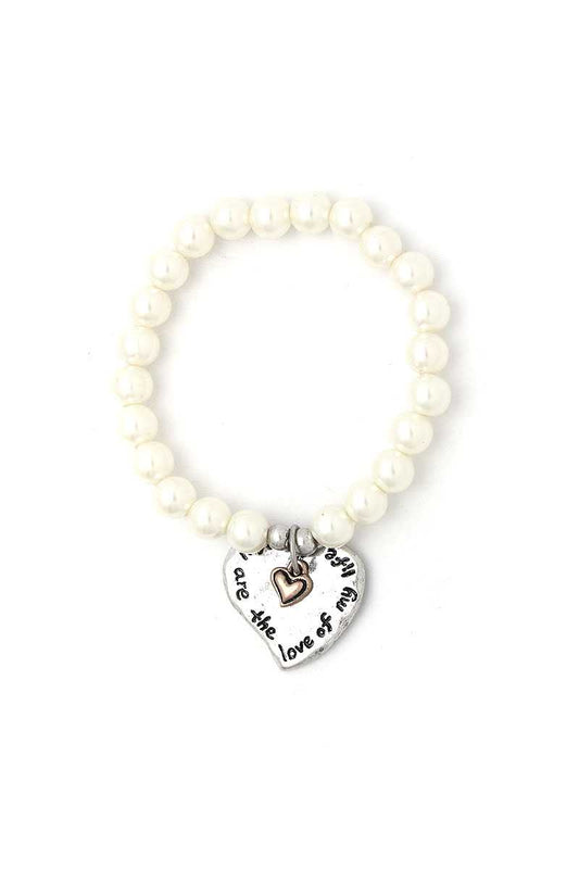 You Are The Love Of My Life Heart Beaded Bracelet - Absolute Fashion 2020