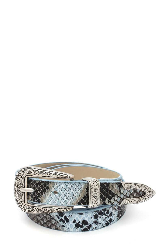 Snake Pattern Pu Leather Belt - Absolute Fashion 2020
