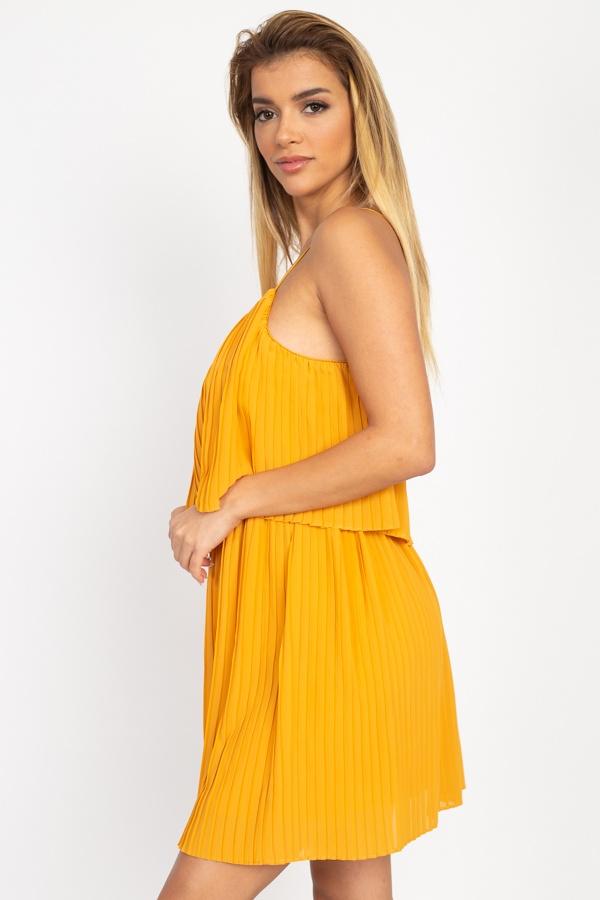 Accordion Pleated Mini Dress - Absolute Fashion 2020