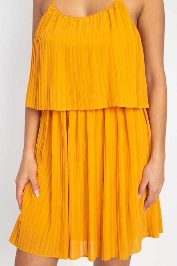 Accordion Pleated Mini Dress - Absolute Fashion 2020