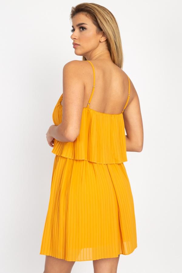 Accordion Pleated Mini Dress - Absolute Fashion 2020