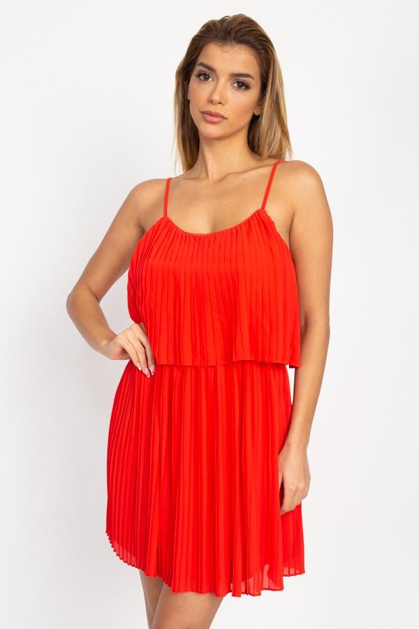 Accordion Pleated Mini Dress - Absolute Fashion 2020