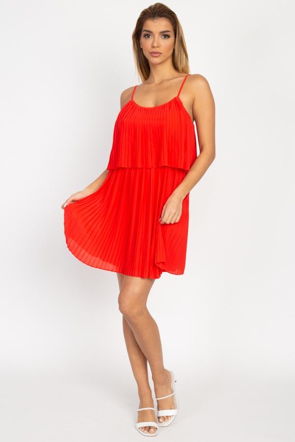Accordion Pleated Mini Dress - Absolute Fashion 2020