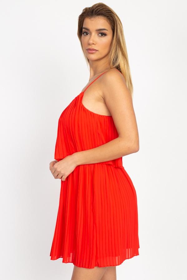 Accordion Pleated Mini Dress - Absolute Fashion 2020