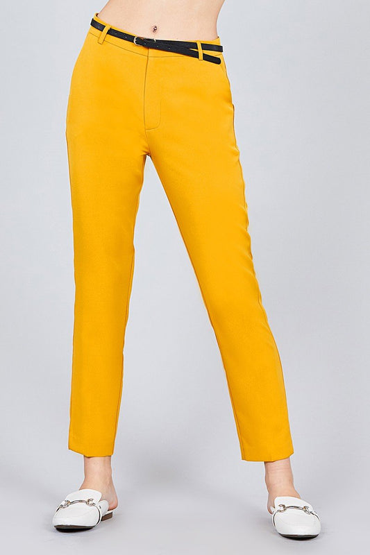 Classic Woven Pants W/belt - Absolute Fashion 2020