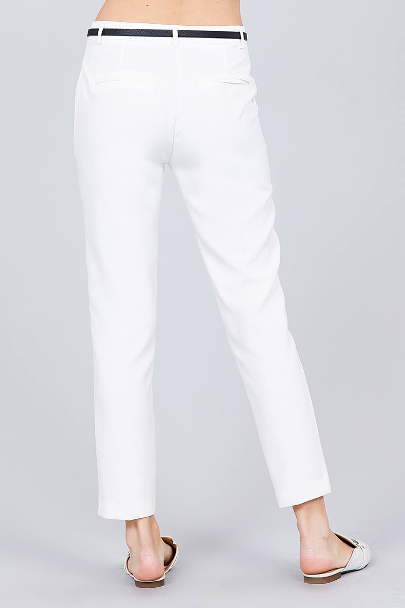 Classic Woven Pants W/belt - Absolute Fashion 2020
