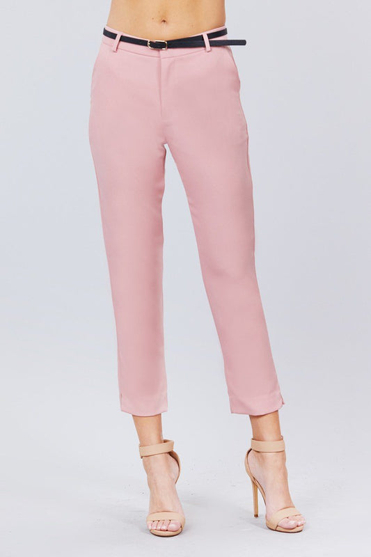 Classic Woven Pants W/belt - Absolute Fashion 2020