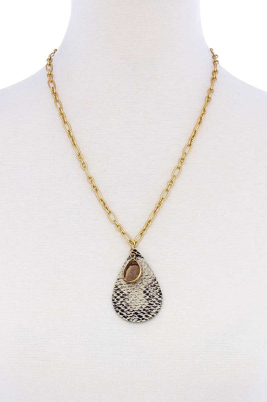 Stylish Tear Drop Shape Chain Necklace - Absolute Fashion 2020