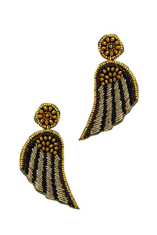 Fashion Modern Wing Patch Drop Earring - Absolute Fashion 2020