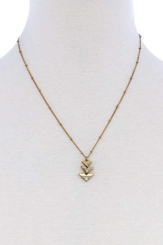 Cute Triple Triangle Pendant Necklace - Absolute Fashion 2020