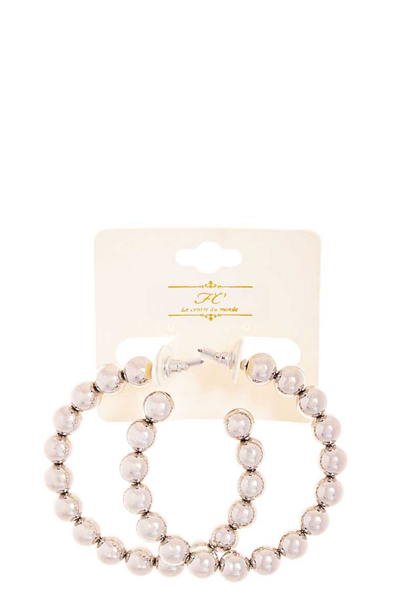 Fashion Ball Bead Hoop Earring - Absolute Fashion 2020