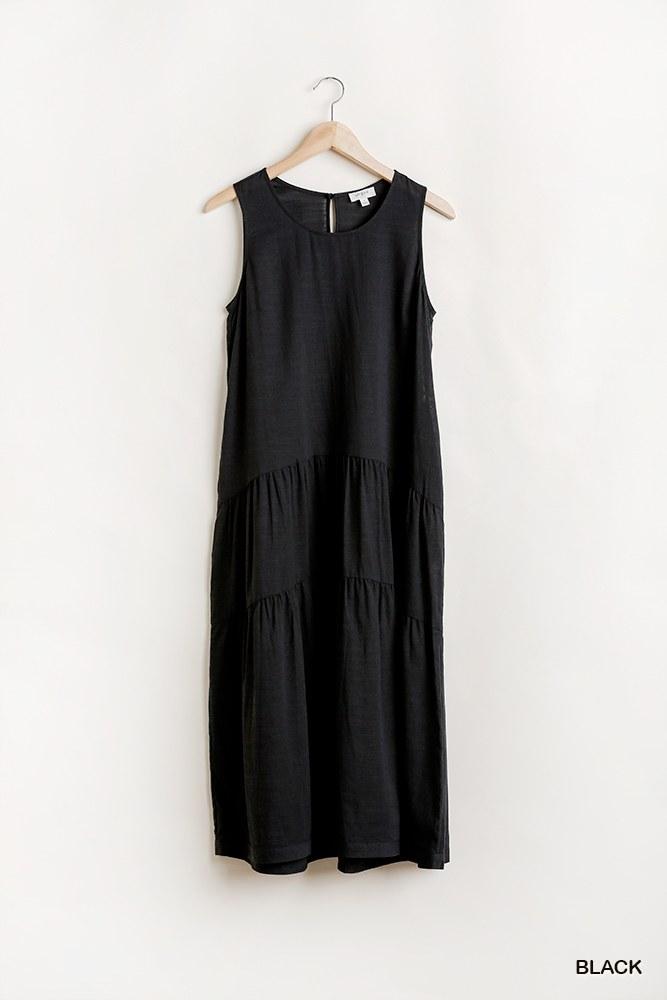 Sleeveless Tier Maxi Dress With Back Keyhole - Absolute Fashion 2020