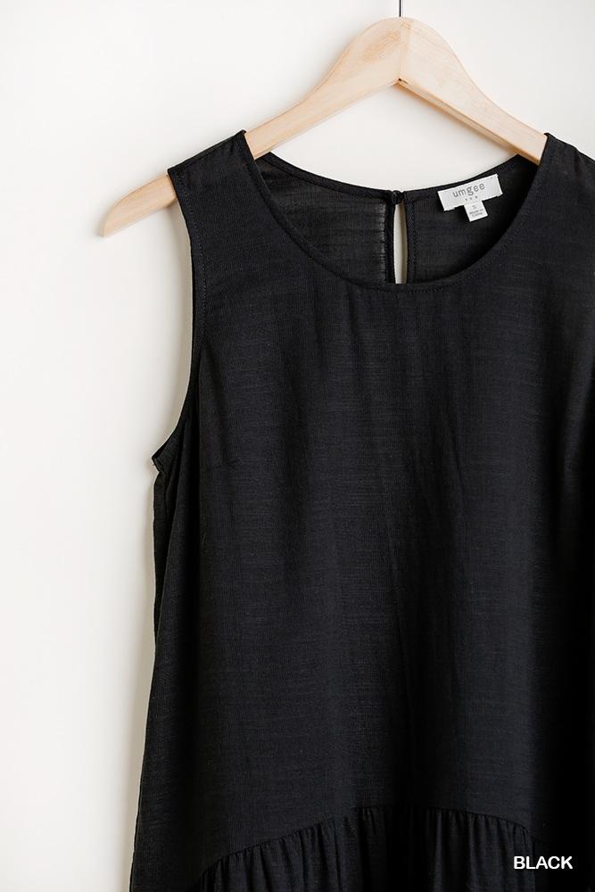 Sleeveless Tier Maxi Dress With Back Keyhole - Absolute Fashion 2020