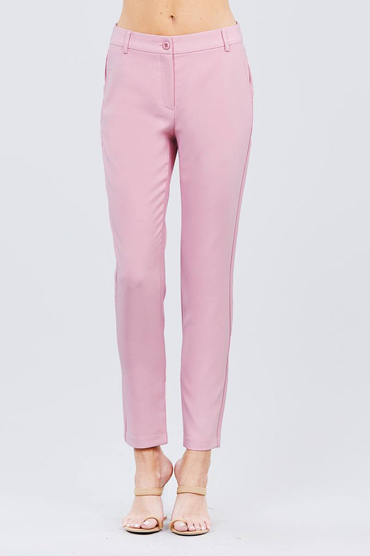 Seam Side Pocket Classic Long Pants - Absolute Fashion 2020